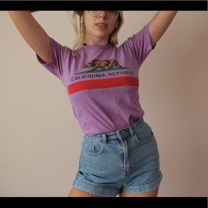 CALIFORNIA 🐻 REPUBLIC FLAG GRAPHIC T-SHIRT Size S
